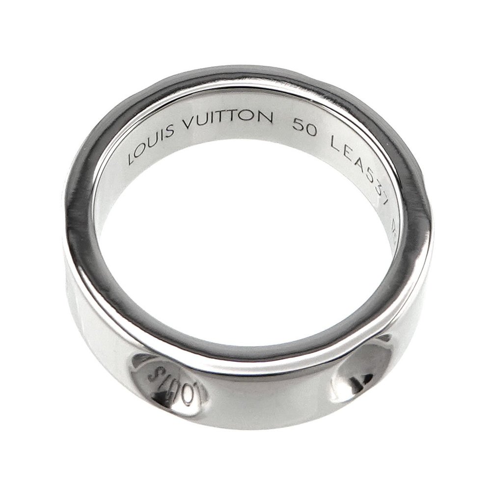 Louis Vuitton Petite Bague Empreinte #50 Ring K18 WG White Gold 750 Petit - Picture 3 of 9